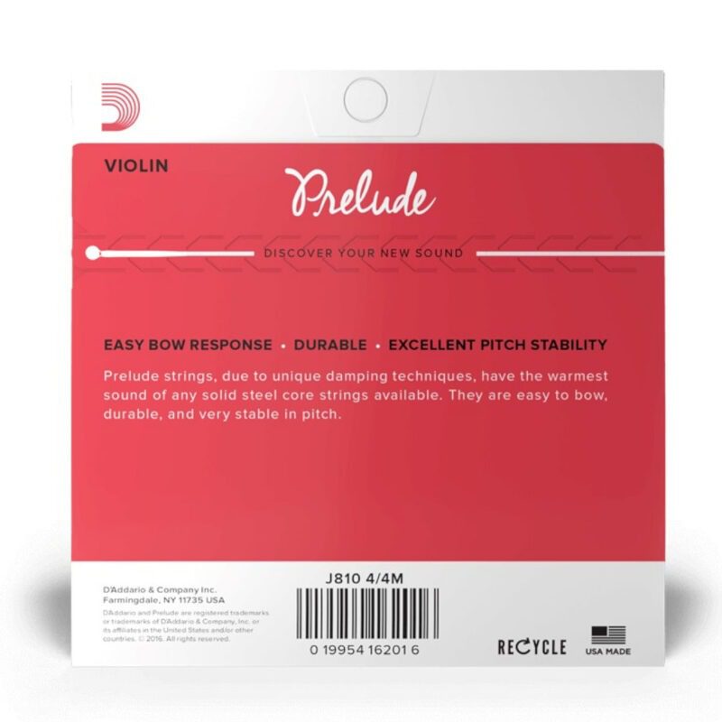 Prelude String Color Code D’Addario Prelude Violin String Set – BIGVIOLINSHOP